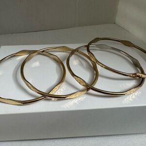 Vintage Gold Tone Bangles Bracelets Set of 4